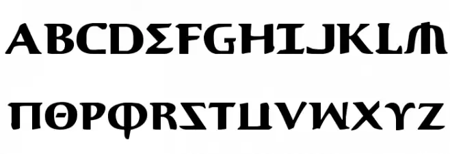 Aegis Schriftart Groß
