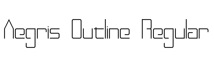 Aegris Outline Regular Caratteri