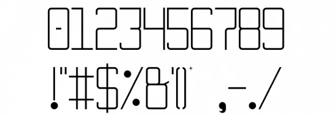 Aegris Outline Regular Font OTHER CHARS