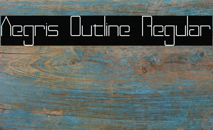 Aegris Outline Regular Caratteri examples