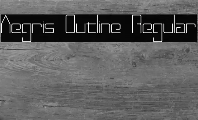 Aegris Outline Regular Font examples