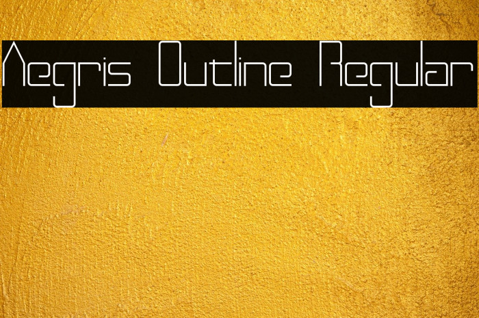 Aegris Outline Regular Caratteri examples