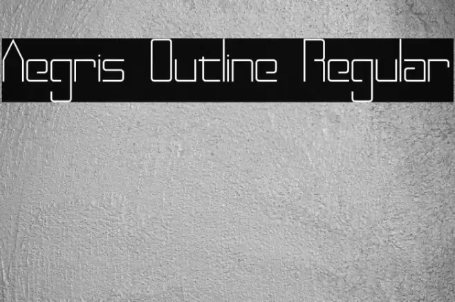 Aegris Outline Regular Font examples