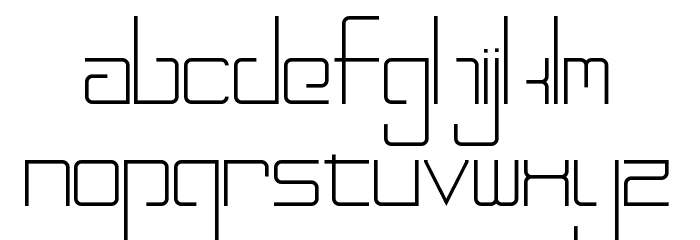Aegris Outline Regular Caratteri MINUSCOLO