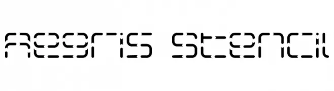 Aegris Stencil  Frei Schriftart Herunterladen