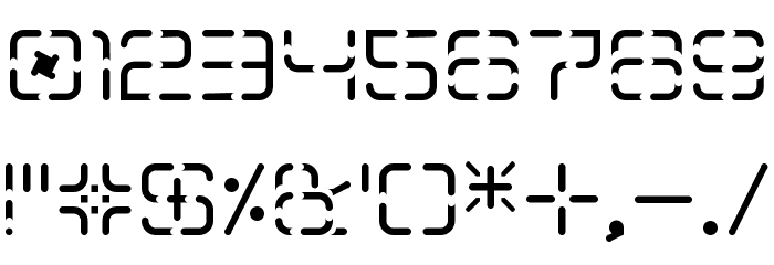 Aegris Stencil Font OTHER CHARS