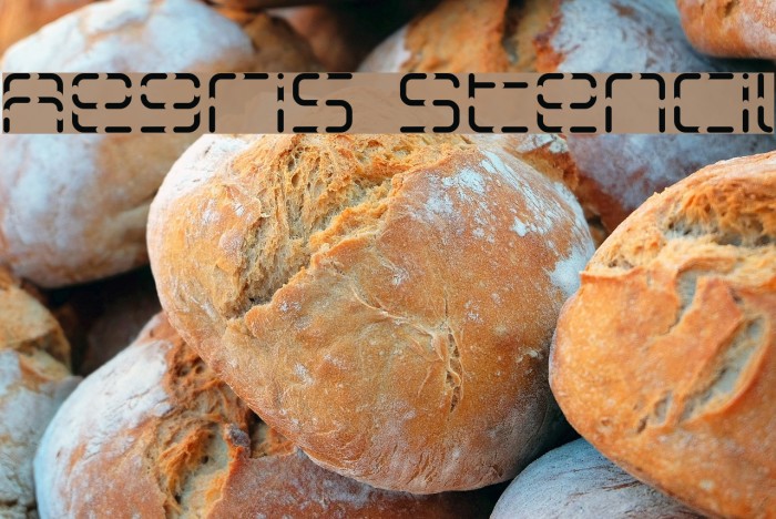 Aegris Stencil Font examples