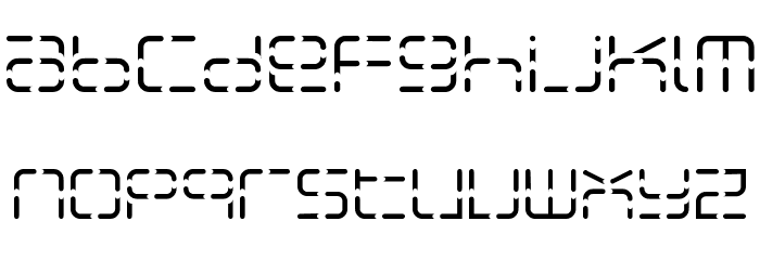 Aegris Stencil Font LOWERCASE