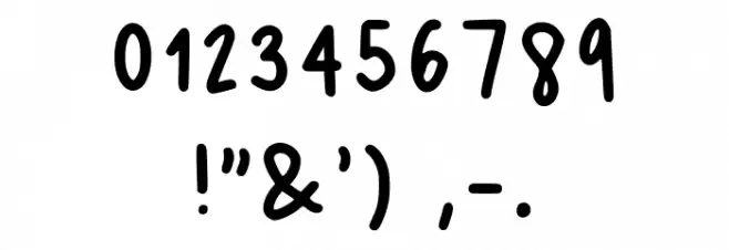 Aegyohome Regular Schriftart Anderer Schreiben