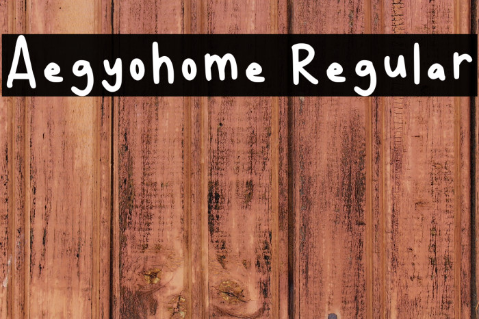 Aegyohome Regular Example 1