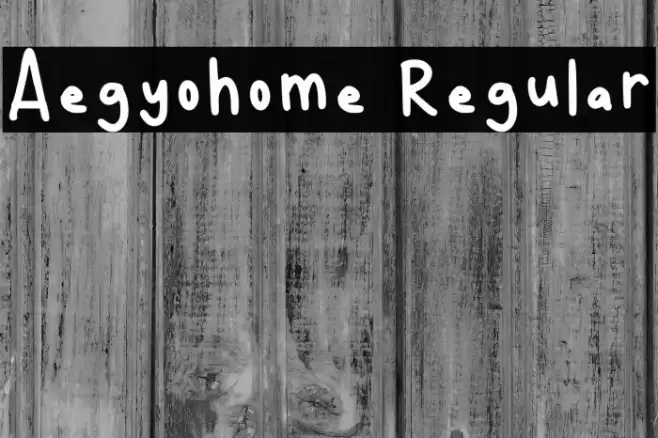 Aegyohome Regular Schriftart examples