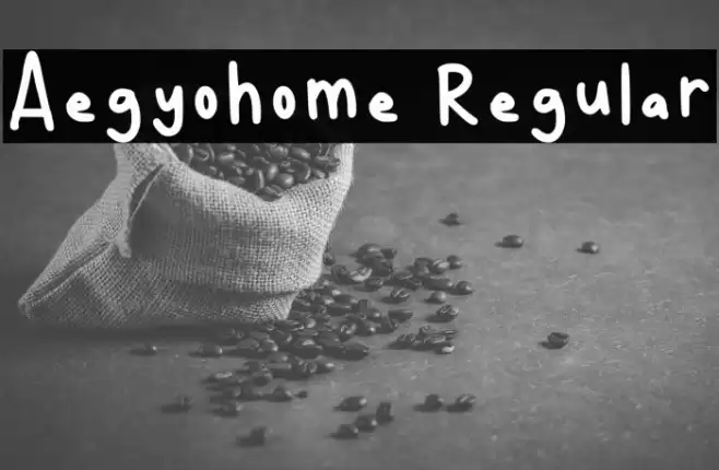 Aegyohome Regular Schriftart examples