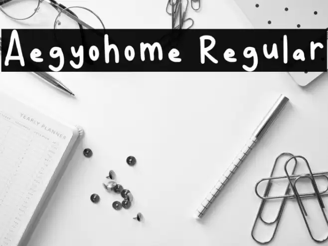 Aegyohome Regular Schriftart examples