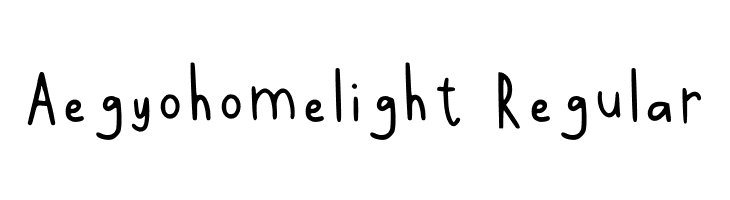Aegyohomelight Regular  les polices de caractères gratuit tlcharger