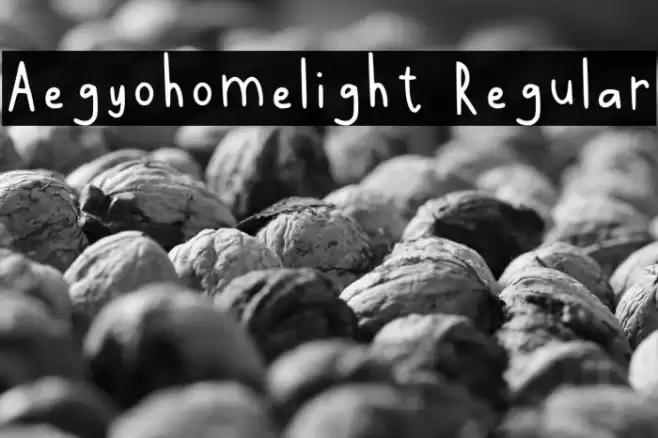 Aegyohomelight Regular फ़ॉन्ट examples