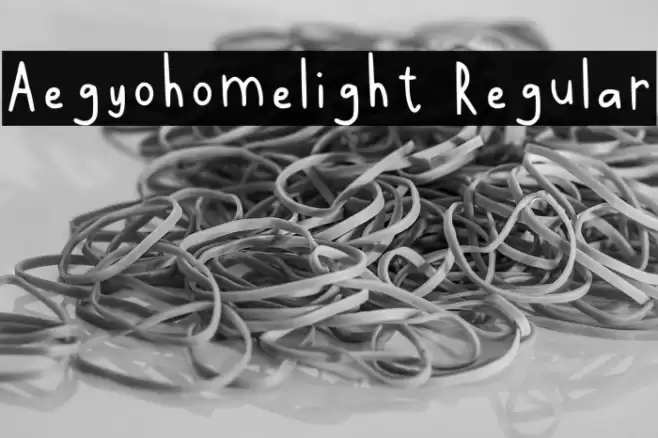 Aegyohomelight Regular फ़ॉन्ट examples