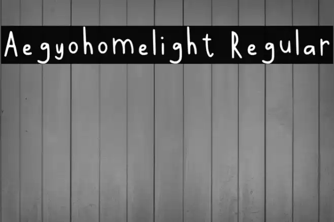 Aegyohomelight Regular फ़ॉन्ट examples