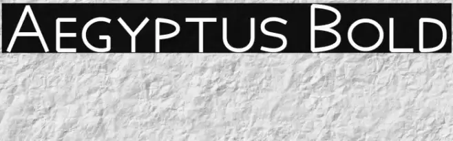 Aegyptus Bold Font examples