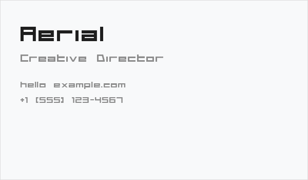 Aerial Business Card