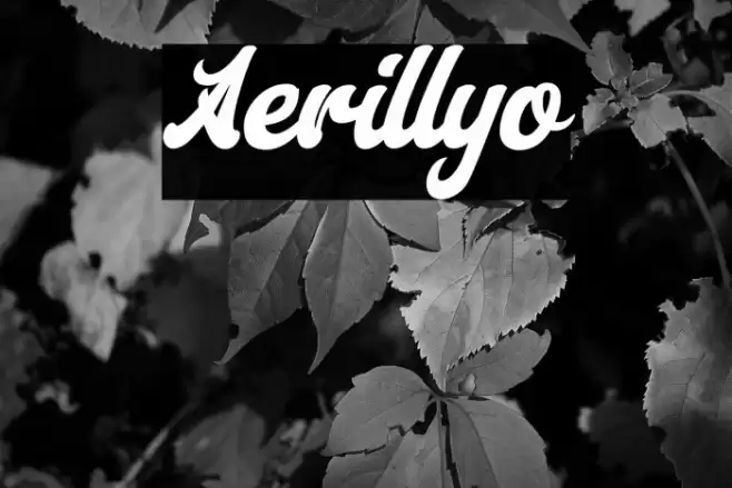 Aerillyo Font examples