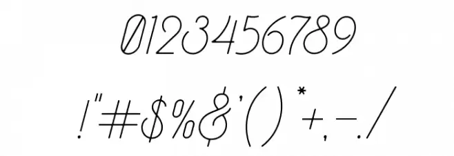 AeriozDemo Font OTHER CHARS