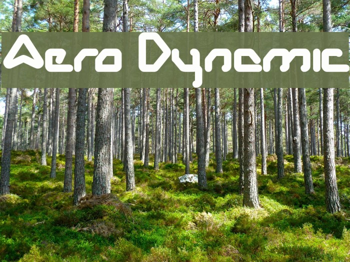 Aero Dynamic Font examples