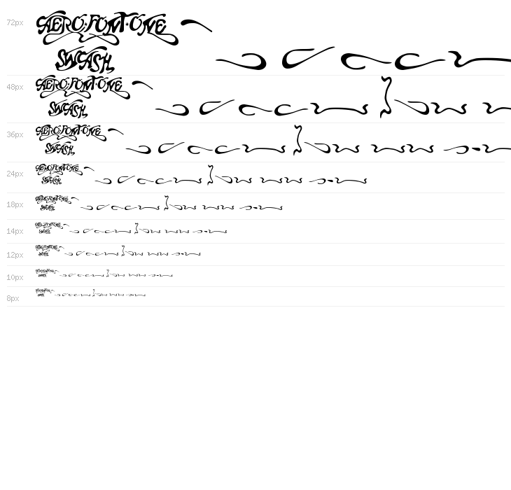 Aero Font One Swash Waterfall