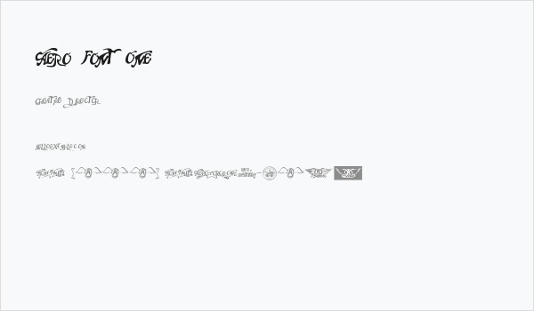 Aero Font One Business Card