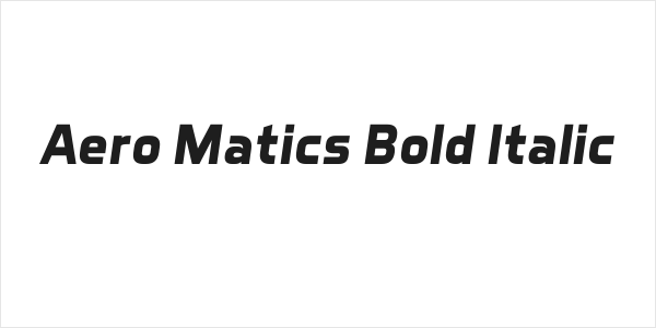 Aero Matics Bold Italic Logo