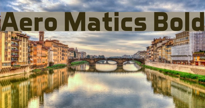 Aero Matics Bold Font examples