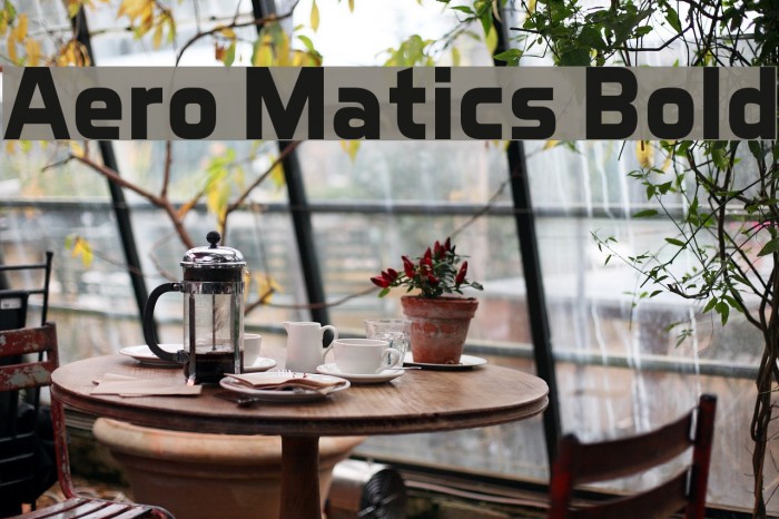 Aero Matics Bold Font examples