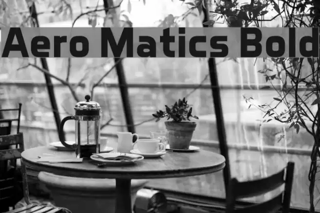 Aero Matics Bold Caratteri examples