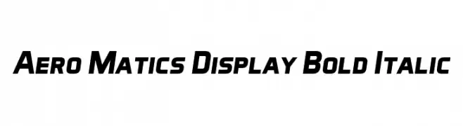 Aero Matics Display Bold Italic  font caratteri gratis