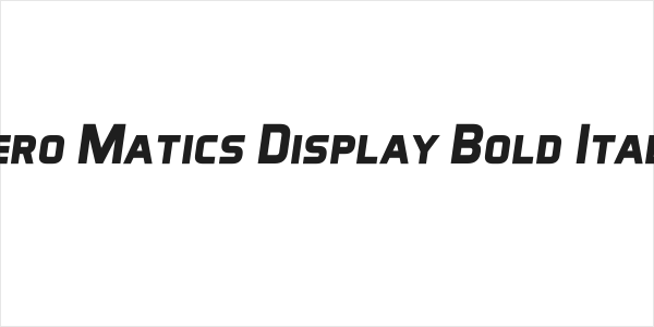 Aero Matics Display Bold Italic Logo