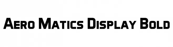 Aero Matics Display Bold  font caratteri gratis
