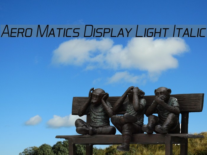 Aero Matics Display Light Italic Font examples