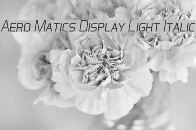 Aero Matics Display Light Italic examples