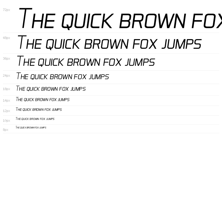 Aero Matics Display Light Italic Waterfall