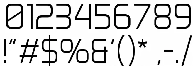 Aero Matics Display Light Regular Font OTHER CHARS
