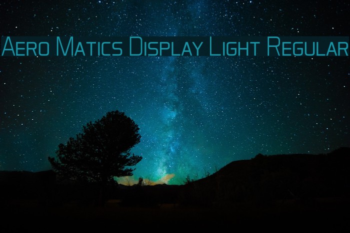 Aero Matics Display Light Regular Font examples