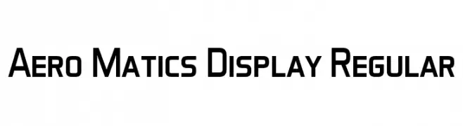 Aero Matics Display Regular  フリーフォントのダウンロード