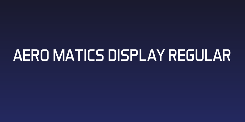 Aero Matics Display Regular Social Header