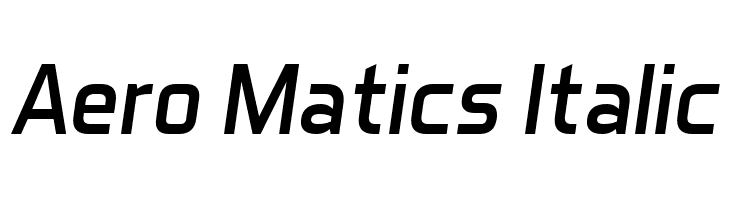 Aero Matics Italic Font