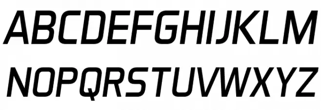 Aero Matics Italic फ़ॉन्ट अपरकेस