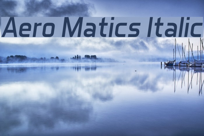 Aero Matics Italic Font examples