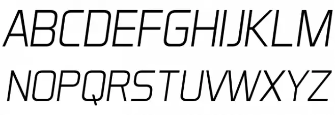 Aero Matics Light Italic Schriftart Groß