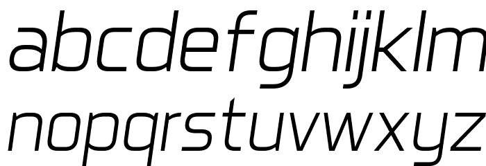 Aero Matics Light Italic Font LOWERCASE