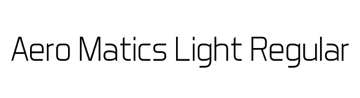 Aero Matics Light Regular  font caratteri gratis