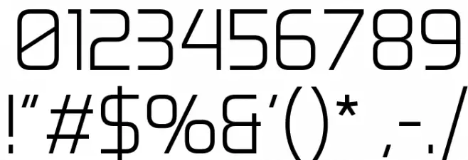 Aero Matics Light Regular Font OTHER CHARS