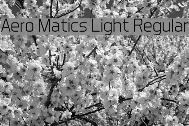 Aero Matics Light Regular Font examples